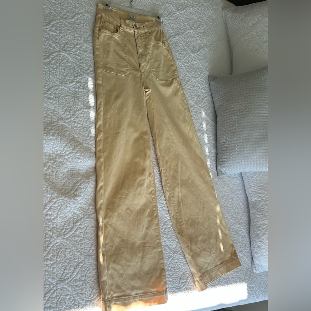DL1961 Hepburn Wide Leg Jeans Yellow pants - Picture 10 of 11